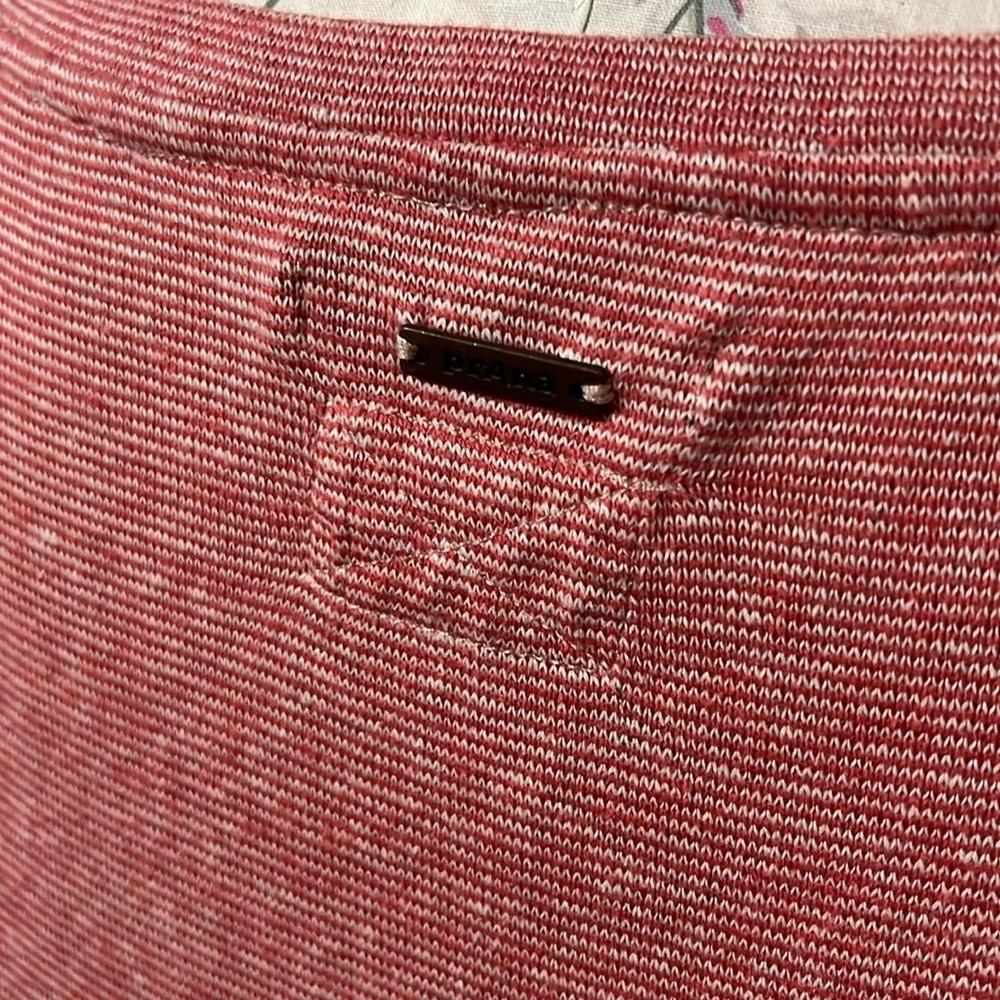 - Prana Red Striped Hemp One Pocket Shirt Dress - Picture 6 of 12